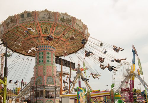 Thriller rides entertain visitors at the 2018 Santa Barbara County Fair