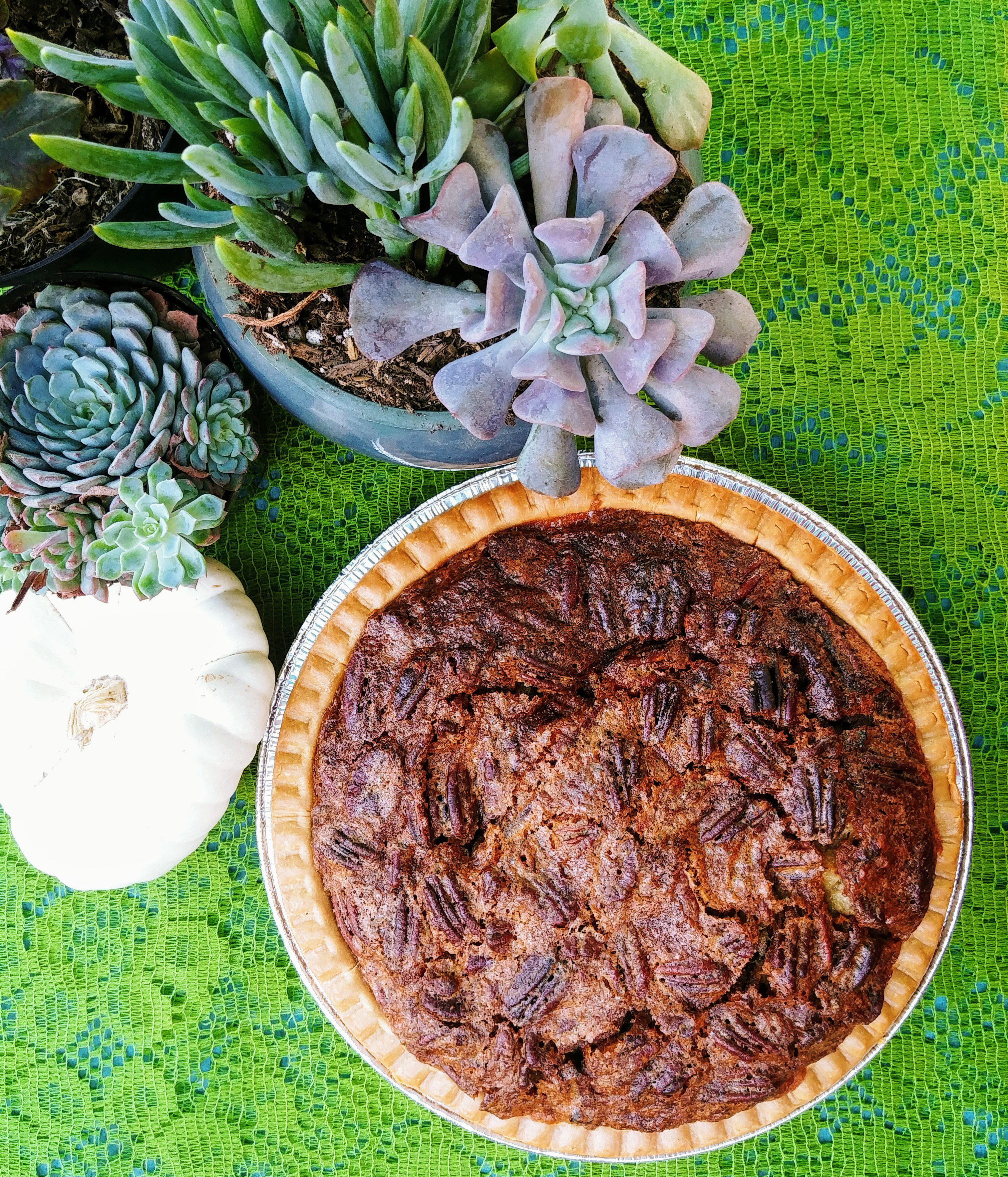 Pecan pie is quick and delicious