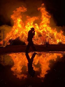 solvang christmas tree burn