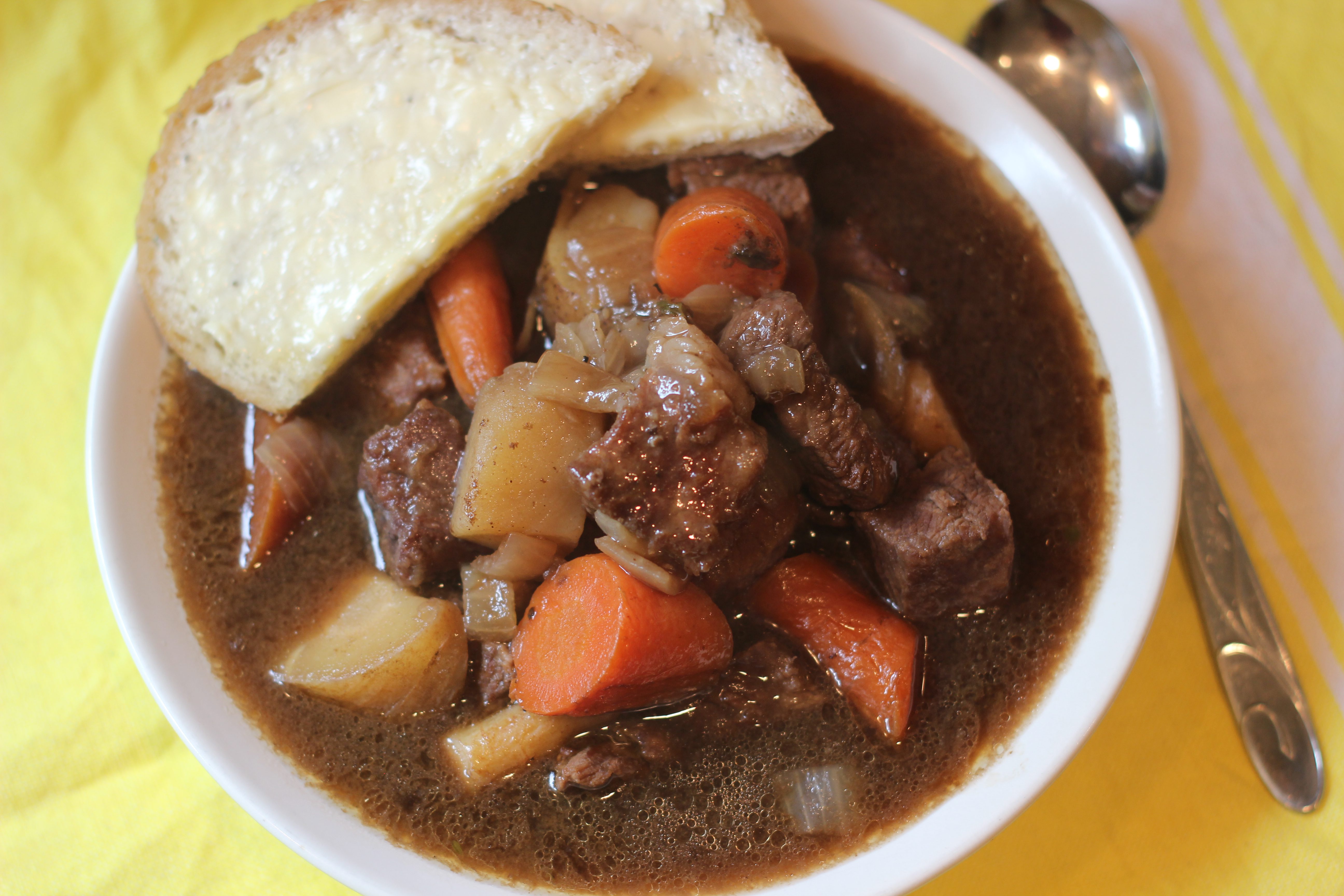 Hearty beef and Guinness stew is perfect winter meal