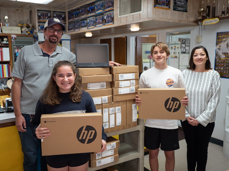 Chumash donate 48 Chromebooks to Jonata Middle School