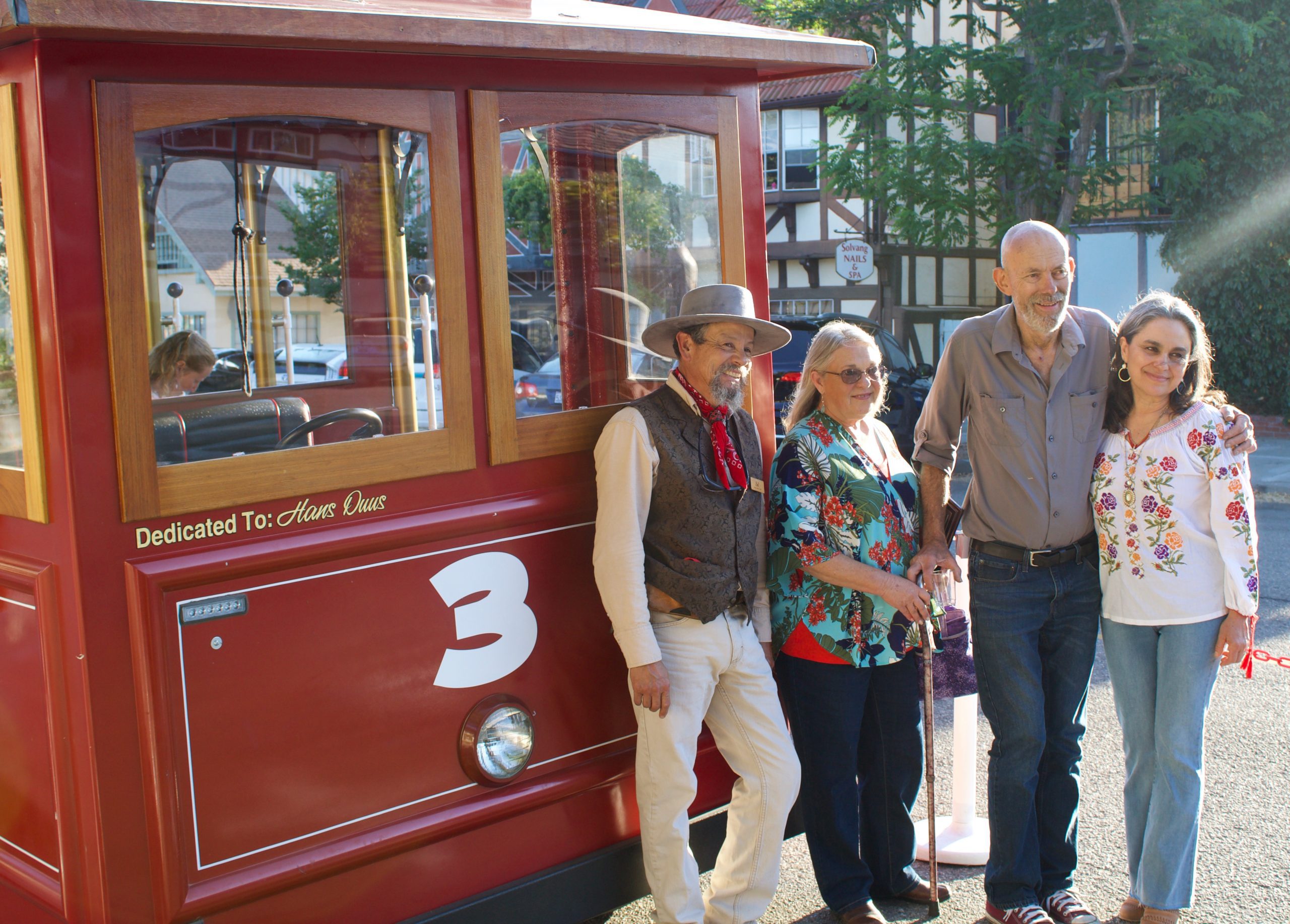 Solvang Trolley honors two locals during ribbon cutting for new vehicles