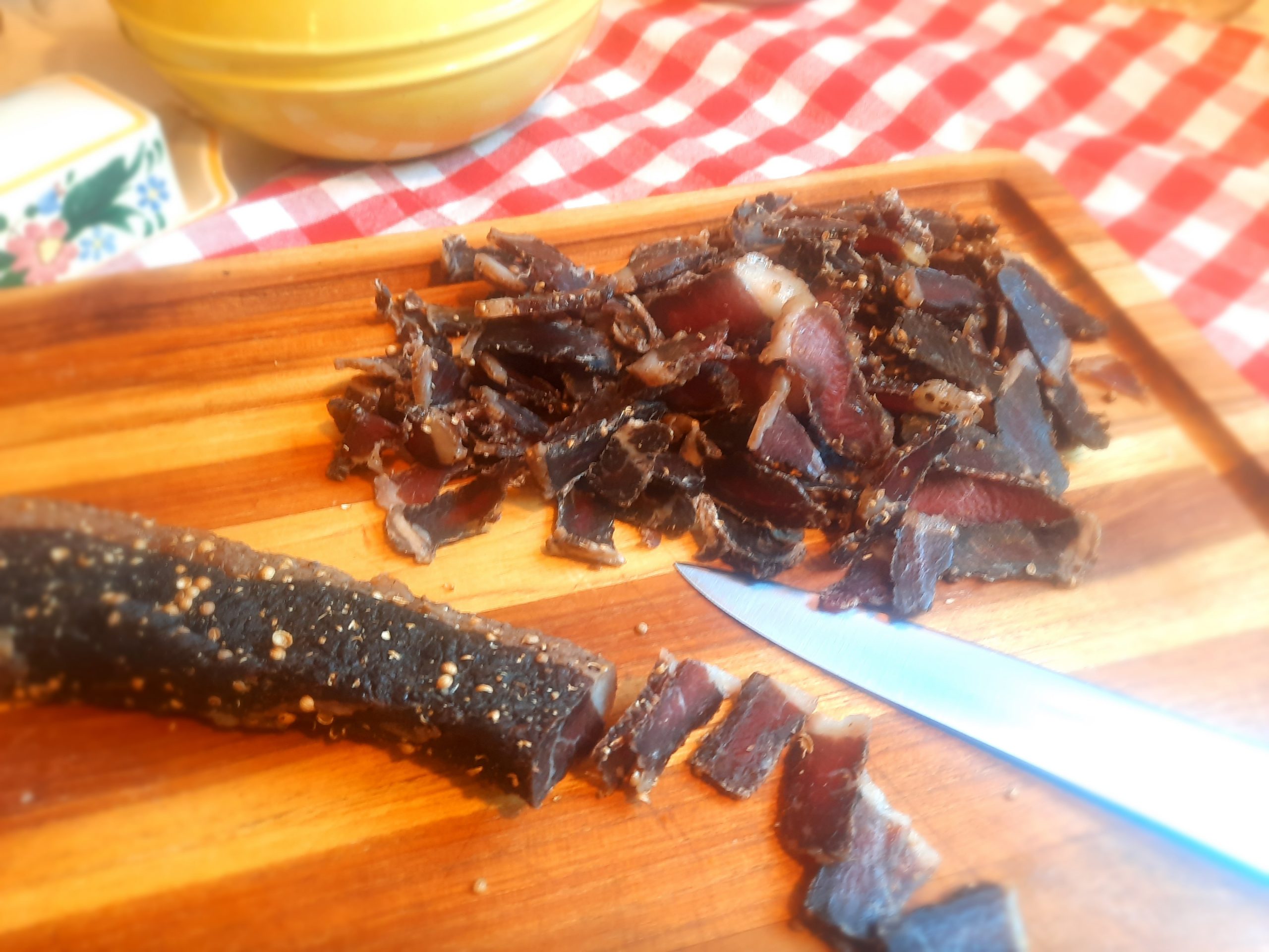 Biltong cured meat is a South African delicacy