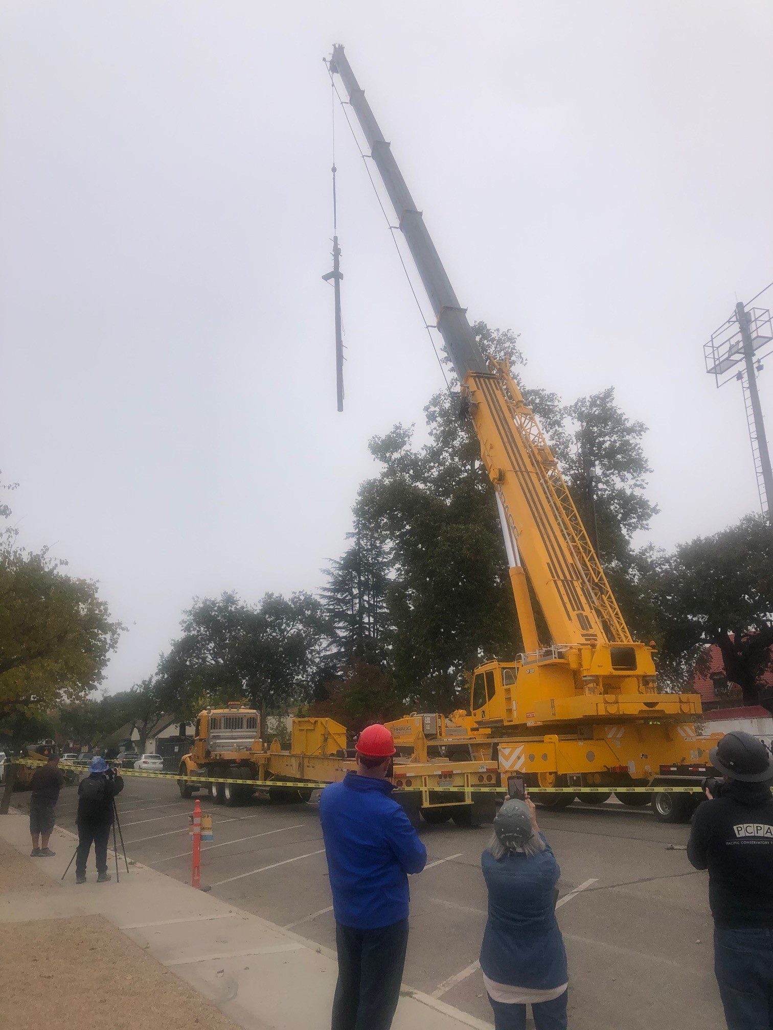 Solvang Festival Theater lighting poles taken down for rebuilding project