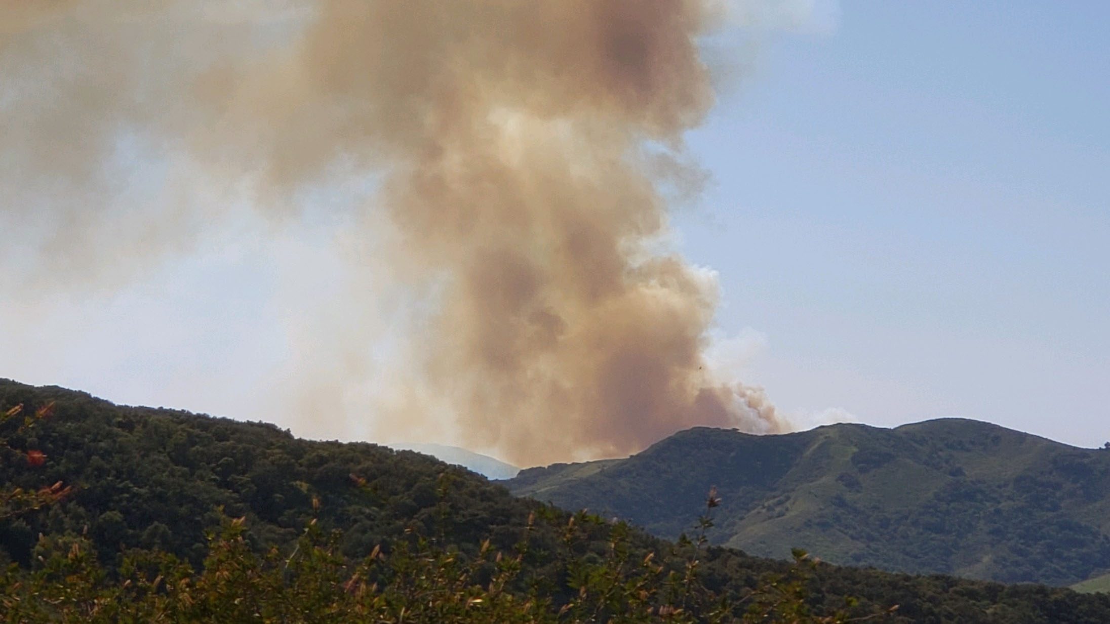 Vegetation fire near Hollister Ranch