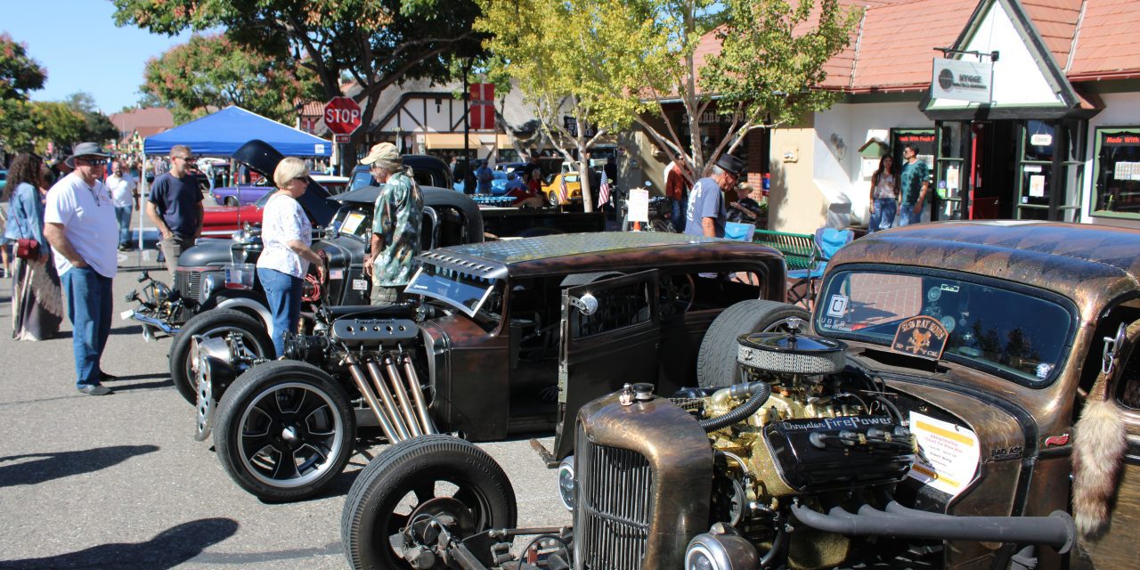 Motor buffs admire fancy wheels at Solvang car show