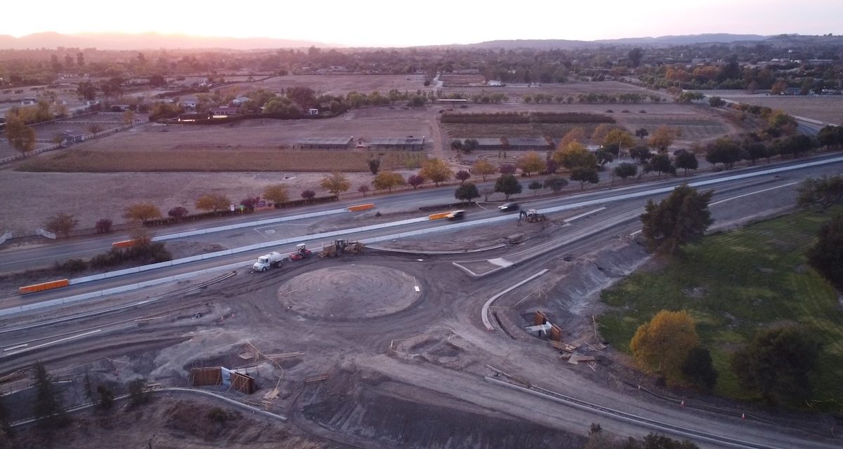 Construction begins on temporary traffic signal near Los Olivos