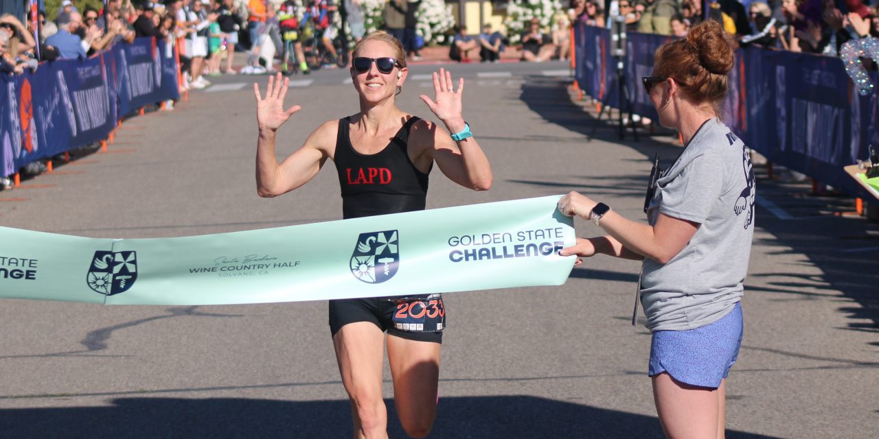 Participants run under sunny skies in this years Wine Country Half-Marathon