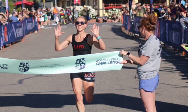 Participants run under sunny skies in this years Wine Country Half-Marathon