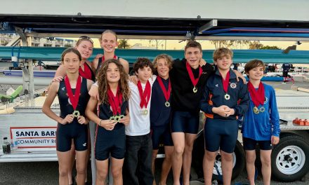 Santa Barbara County Rowing shines at LBRA Christmas Regatta